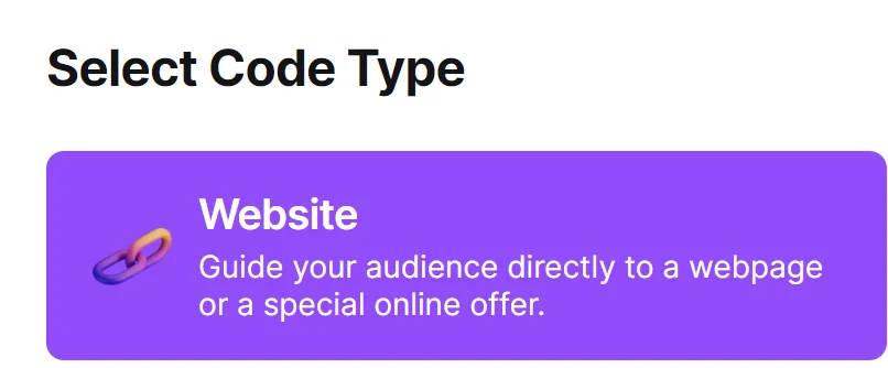 qr code website select 1