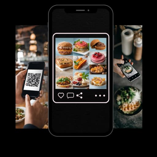Alakítsd át vásárlóidat követőkké - PDF QR Code feature illustration for QR Kódok Éttermek Számára