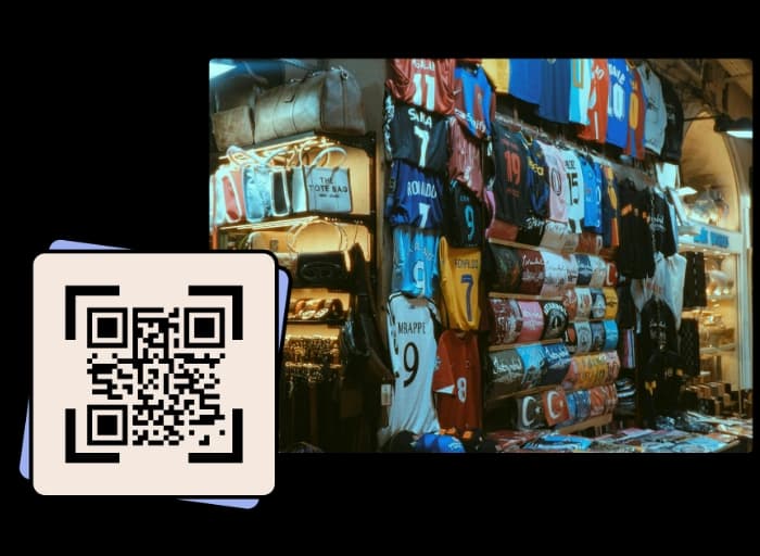 Semplifica gli Acquisti di Merchandising per i Tifosi - URL QR Code feature illustration for QR Code per Squadre Sportive