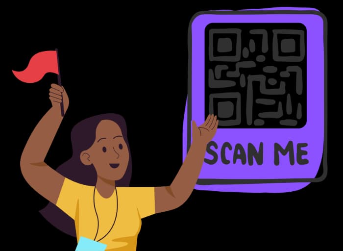 Növelje a látogatói élményeket interaktív túrákkal - URL QR Code feature illustration for QR-kódok a turizmus számára
