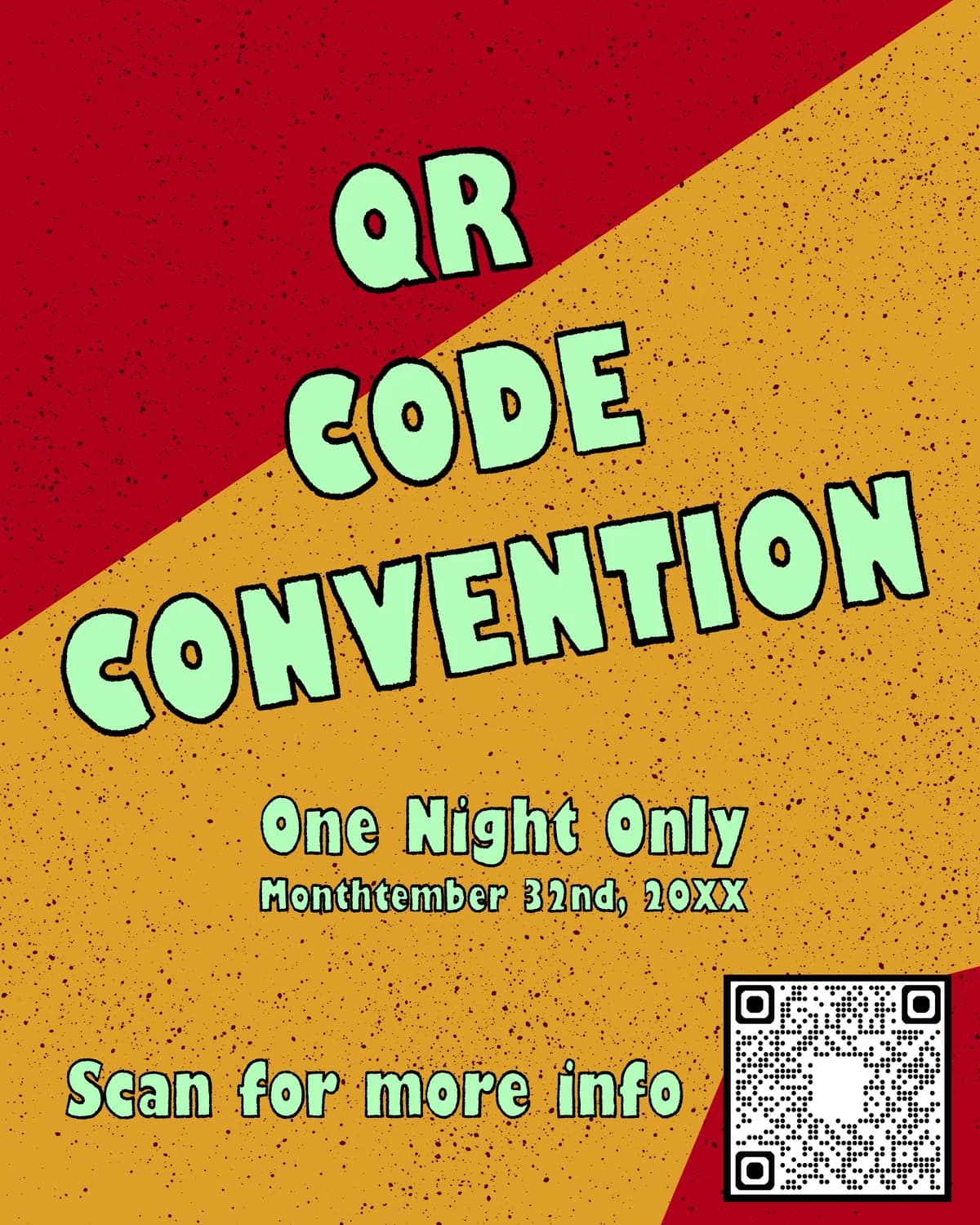 How can QR codes be used on signs and posters?