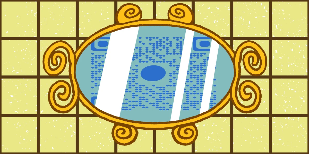 qr code on mirror