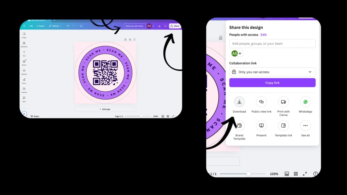 qr code share design