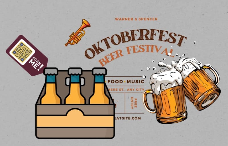 Növelje a márkaűségét interaktív csomagolással - URL QR Code feature illustration for QR kódok az italipari számára