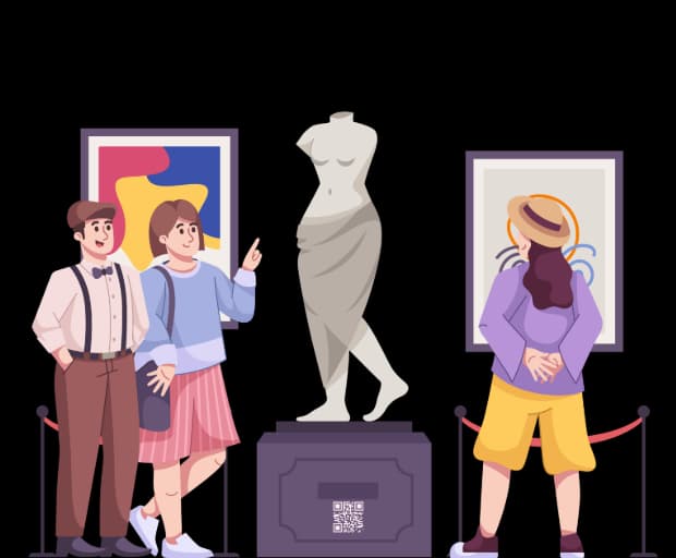 Fedezd fel a városi nevezetességeket és kulturális központokat - URL QR Code feature illustration for QR kódok városokhoz és kultúrákhoz