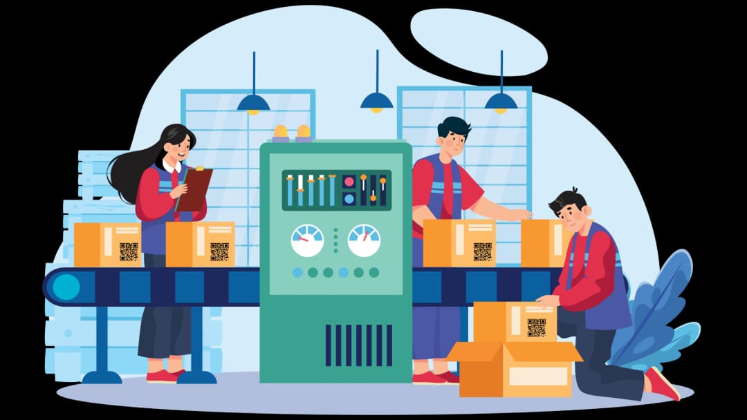 Intelligens termék csomagolás - PDF QR Code feature illustration for QR kódok fogyasztási cikkekhez
