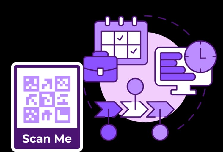 Kövesse nyomon a jelenlétet és kezelje az eseményeket könnyedén - URL QR Code feature illustration for QR kódok oktatási intézmények számára