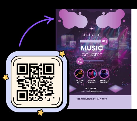 Kapcsolja össze a résztvevőket az esemény részleteivel azonnal - URL QR Code feature illustration for QR kódok fotósoknak és videósoknak