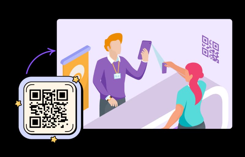 Kövesse nyomon a részvételt és az elkötelezettséget valós időben - URL QR Code feature illustration for QR kódok fotósoknak és videósoknak