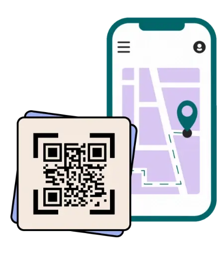 Gyors hozzáférés útvonal információkhoz és menetrendekhez - URL QR Code feature illustration for QR kódok tömegközlekedéshez