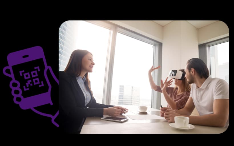 Kösse össze vásárlókat virtuális túrákkal - URL QR Code feature illustration for QR kódok ingatlanügynökségeknek