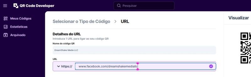 Facebook - Colar o URL na barra