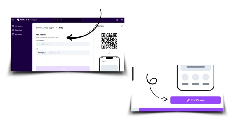 QR Code Developer dashboard