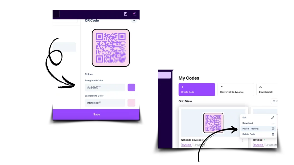 Customising QR code design