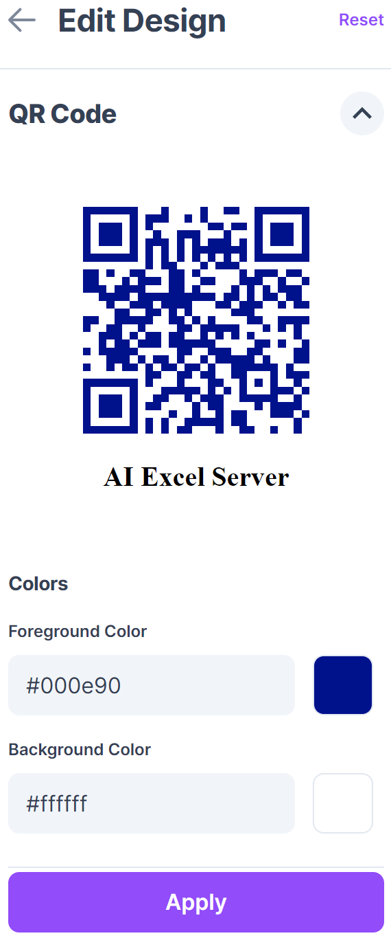 Discord QR code - Use the Edit Design options