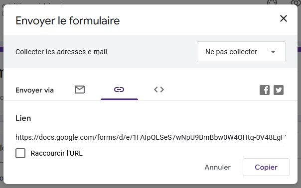 Share Google Forms