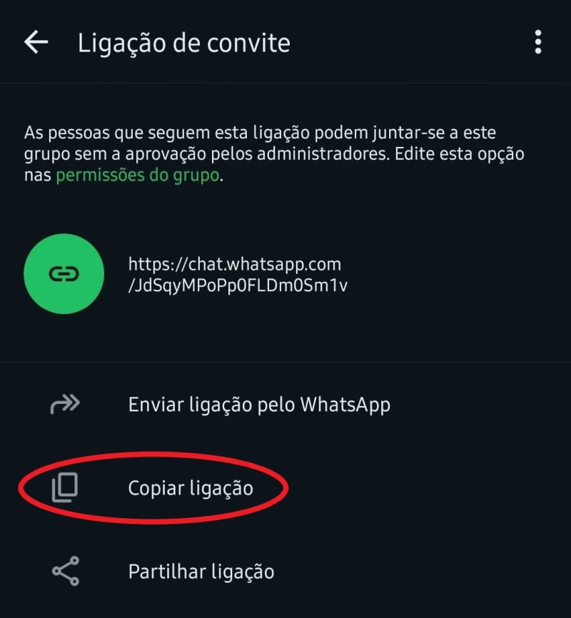 WhatsApp - Copy Link