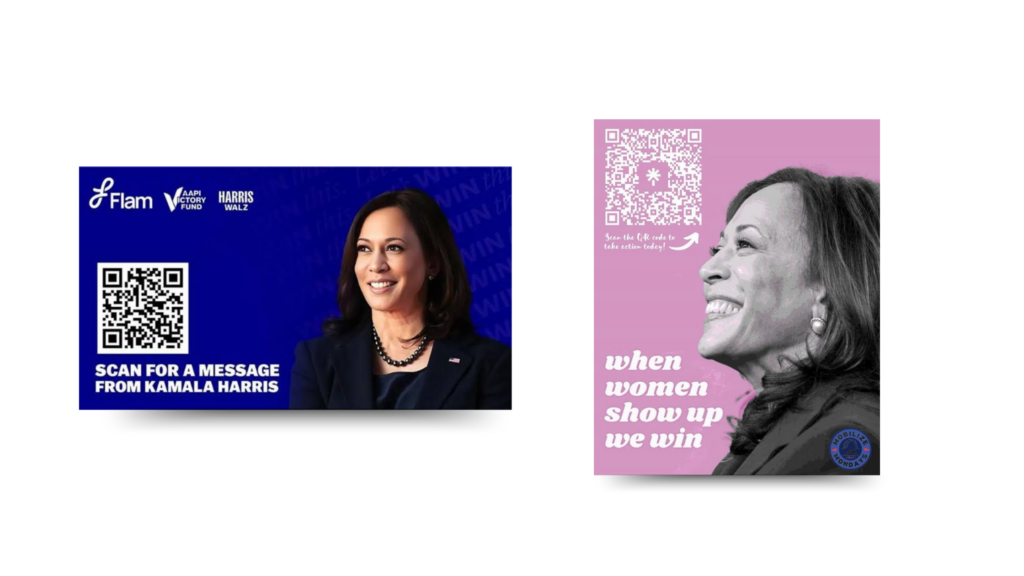 Kamala Harris extensively uses QR Code in her campaigns