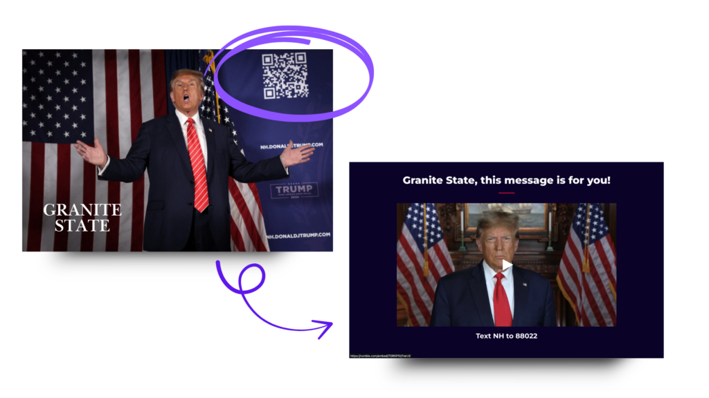 Trump campaign using location based QR Codes to boost support