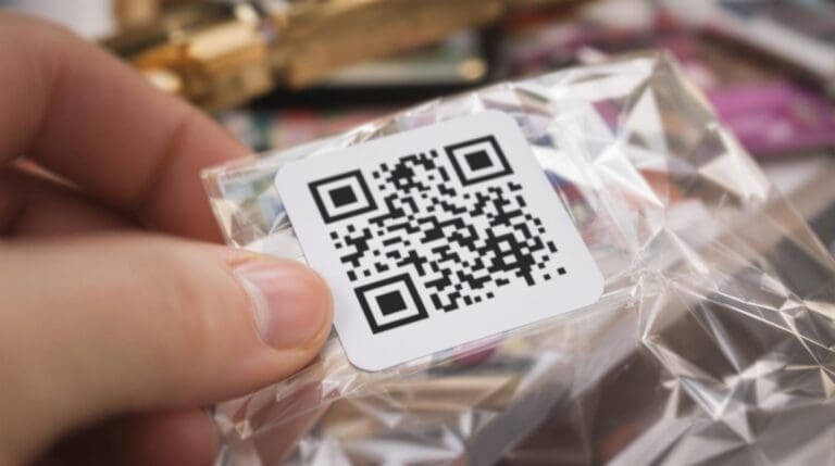 QR code sticker